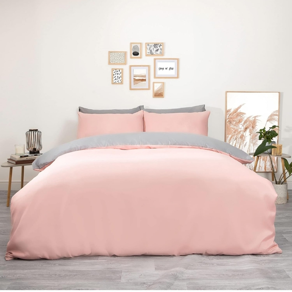 Pink /grey duvet cover